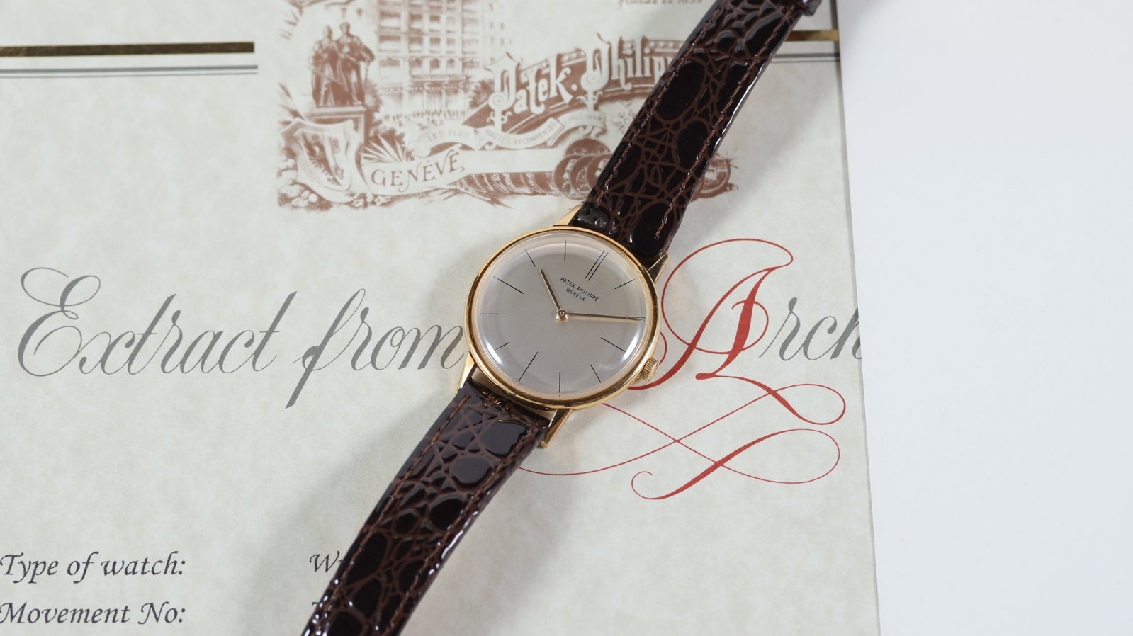 Vintage 18ct Patek Philippe Calatrava Ref 2592 with Archive Papers 1960: Brand: Patek Philippe Model Name: Calatrava Reference: 2592 Movement type: Manual Wind Movement calibre: Patek Philippe 23.300 Year: 1960 Papers: Archives Dial shape: Circular Dial colour: Silver Dial