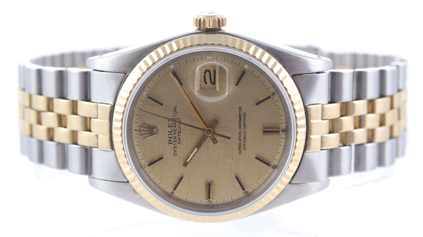 Rolex Datejust 36 'Linen Dial' Ref 1601 Circa 1973 (1 of 5)
