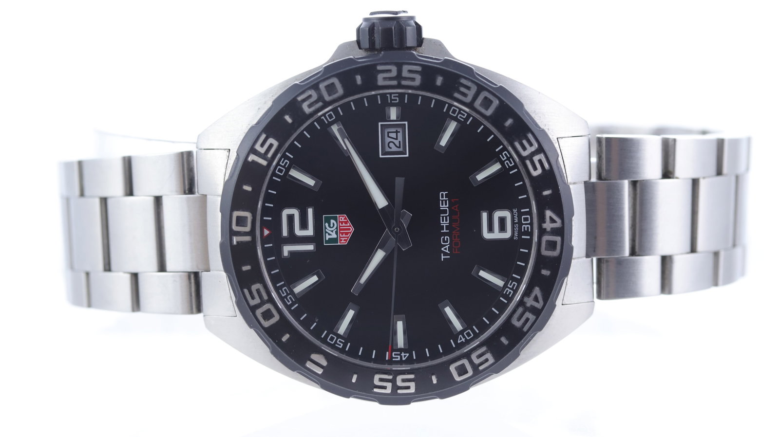 Tag Heuer Formula 1 Ref WAZ1110: Brand: Tag Heuer Model Name: Formula 1 Reference: WAZ1110 Movement type: Quartz Dial shape: Circular Dial colour: Black Dial features: Silver/lume hands and hour markers. Date aperture at 3 o'clock. R
