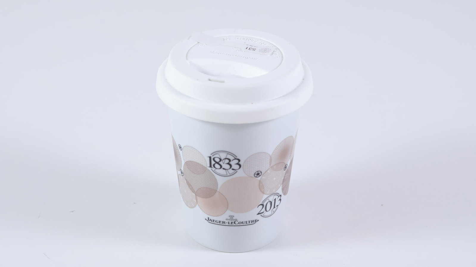 * TO BE SOLD WITHOUT RESERVE* JAEGER-LECOULTRE: Promotional ceramic mug with travel top (1 of 3)