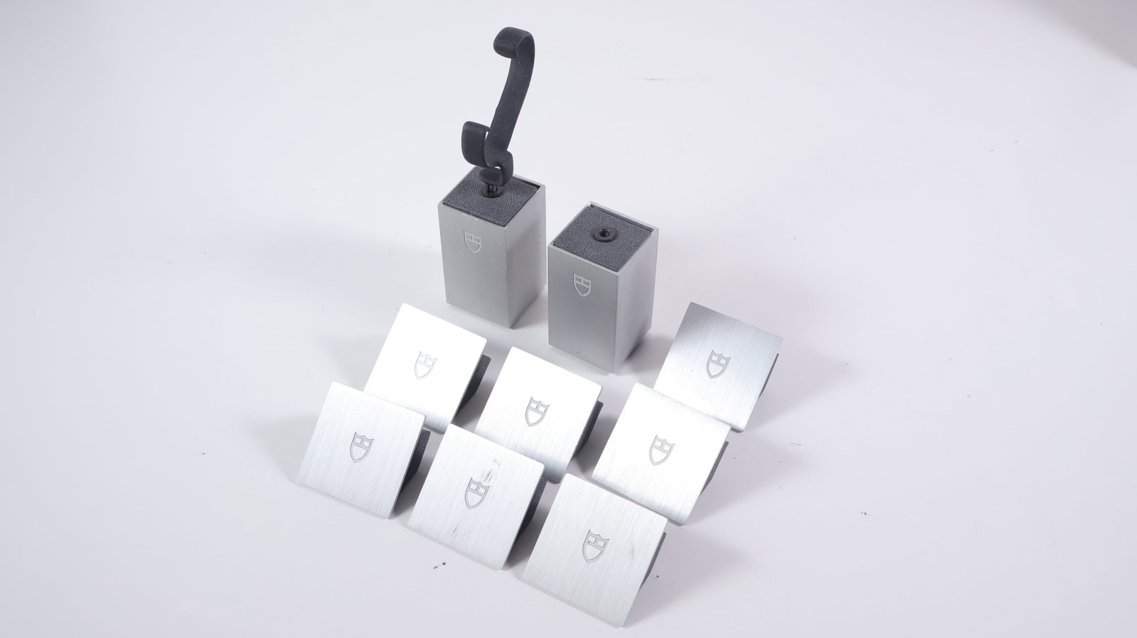 * TO BE SOLD WITHOUT RESERVE* TUDOR: 2x watch stands , 1x c-clip, 7x Tudor emblem stands (1 of 2)