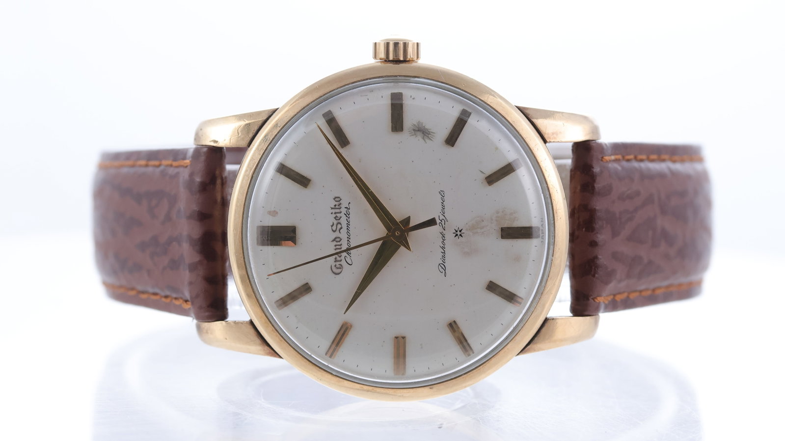 Rare Vintage Grand Seiko Chronometer 'First' Ref J14070 Circa 1960's: Brand: Grand Seiko Model Name: Chronometer 'First' Reference: J14070 Movement type: Automatic Movement calibre: Grand Seiko 3180 Year: Circa 1960's Dial shape: Circular Dial colour: Silver Dial featur