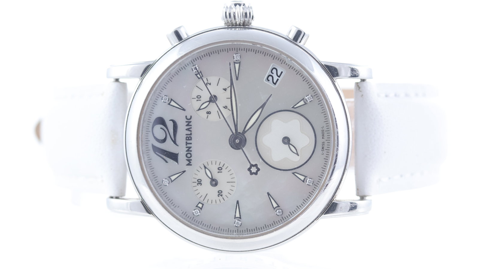 Montblanc Star Meisterstuck Ref 7186: Brand: Montblanc Model Name: Star Meisterstuck Reference: 7186 Movement type: Quartz Dial shape: Circular Dial colour: Mother of pearl Dial features: lume hands and hour