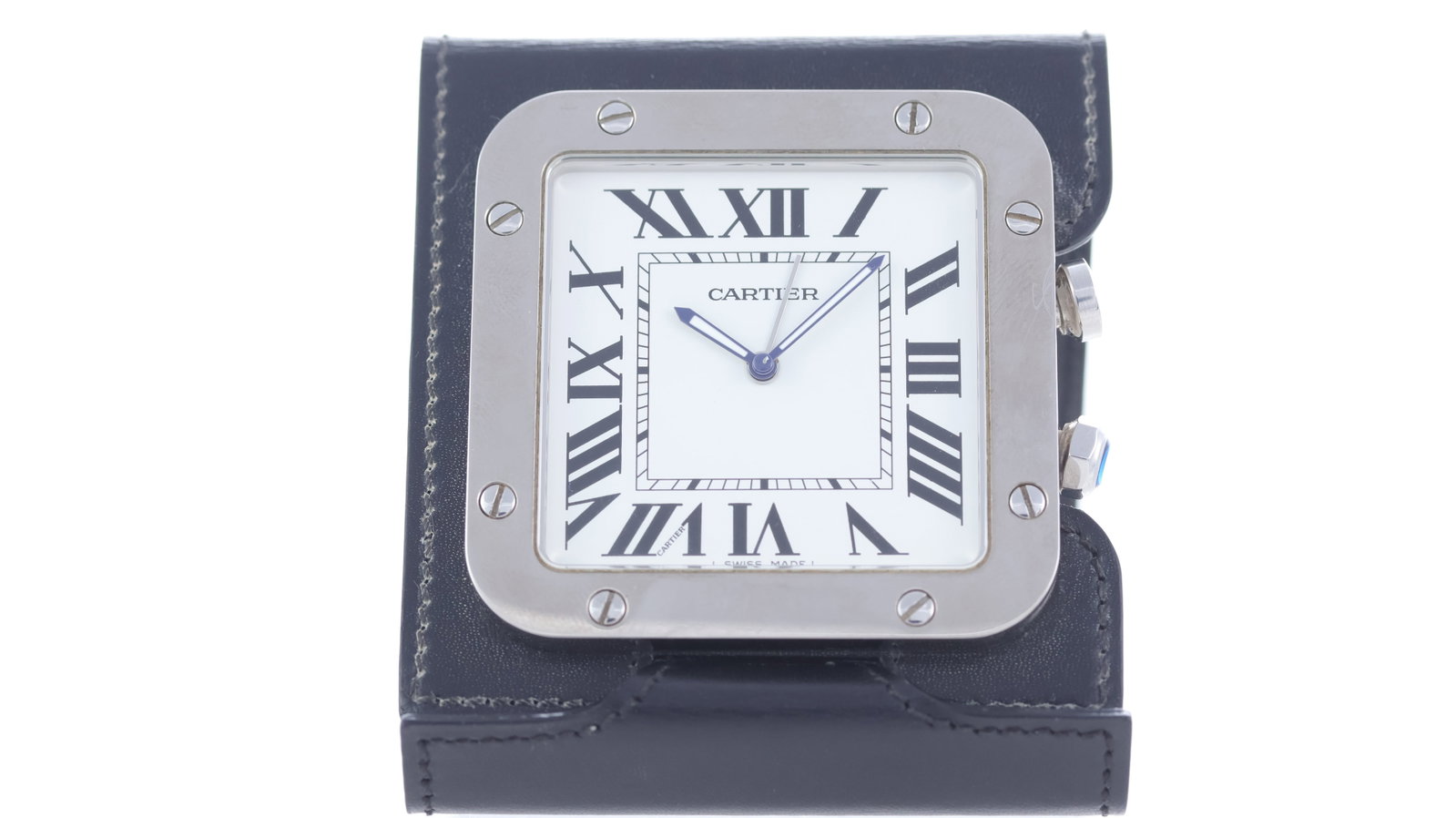 Cartier Santos Travel Alarm Desk Clock Reference 2750 (1 of 5)