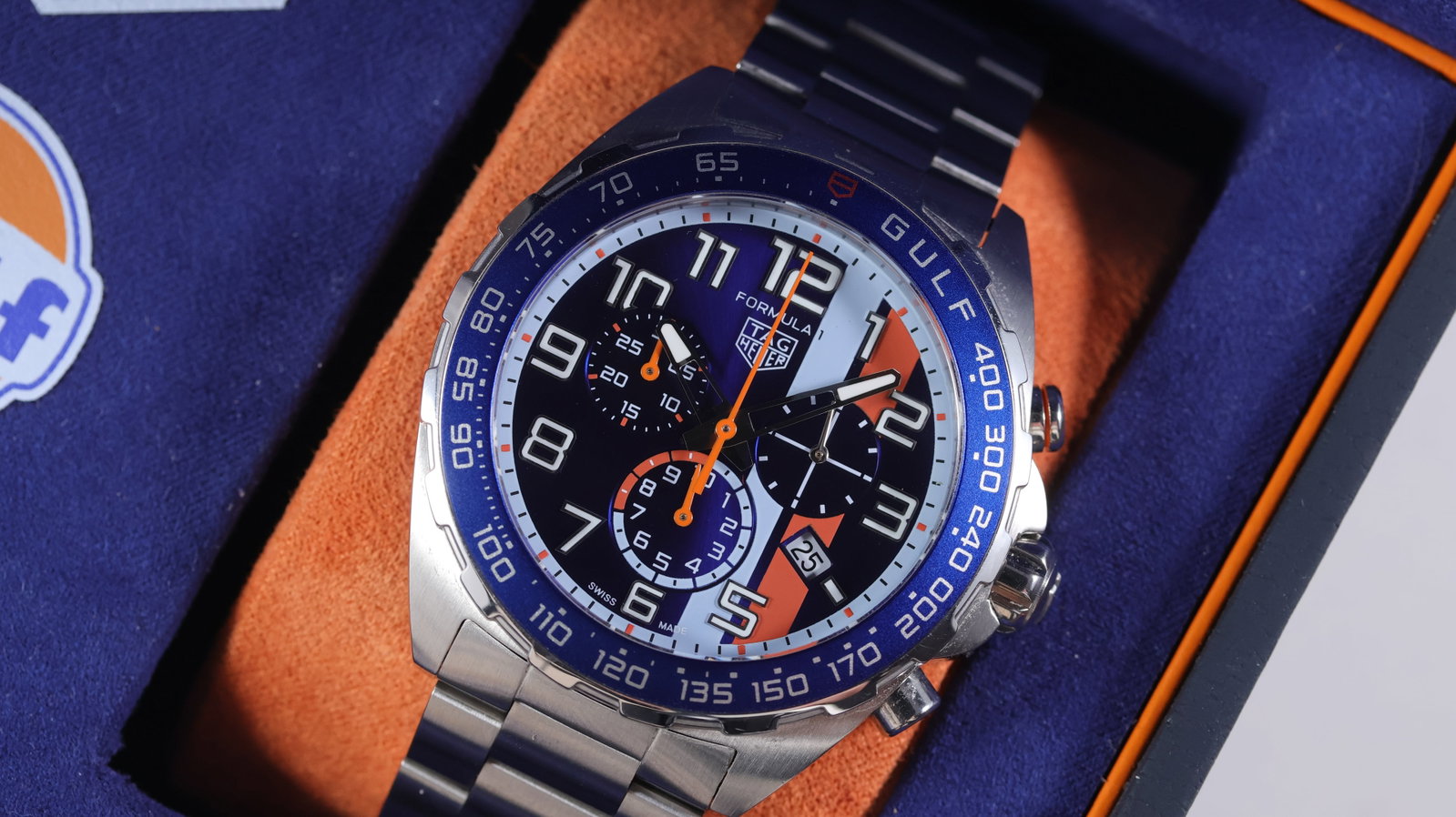 Tag Heuer Formula 1 Gulf Edition Ref CAZ101AT with Box and Papers (1 of 7)