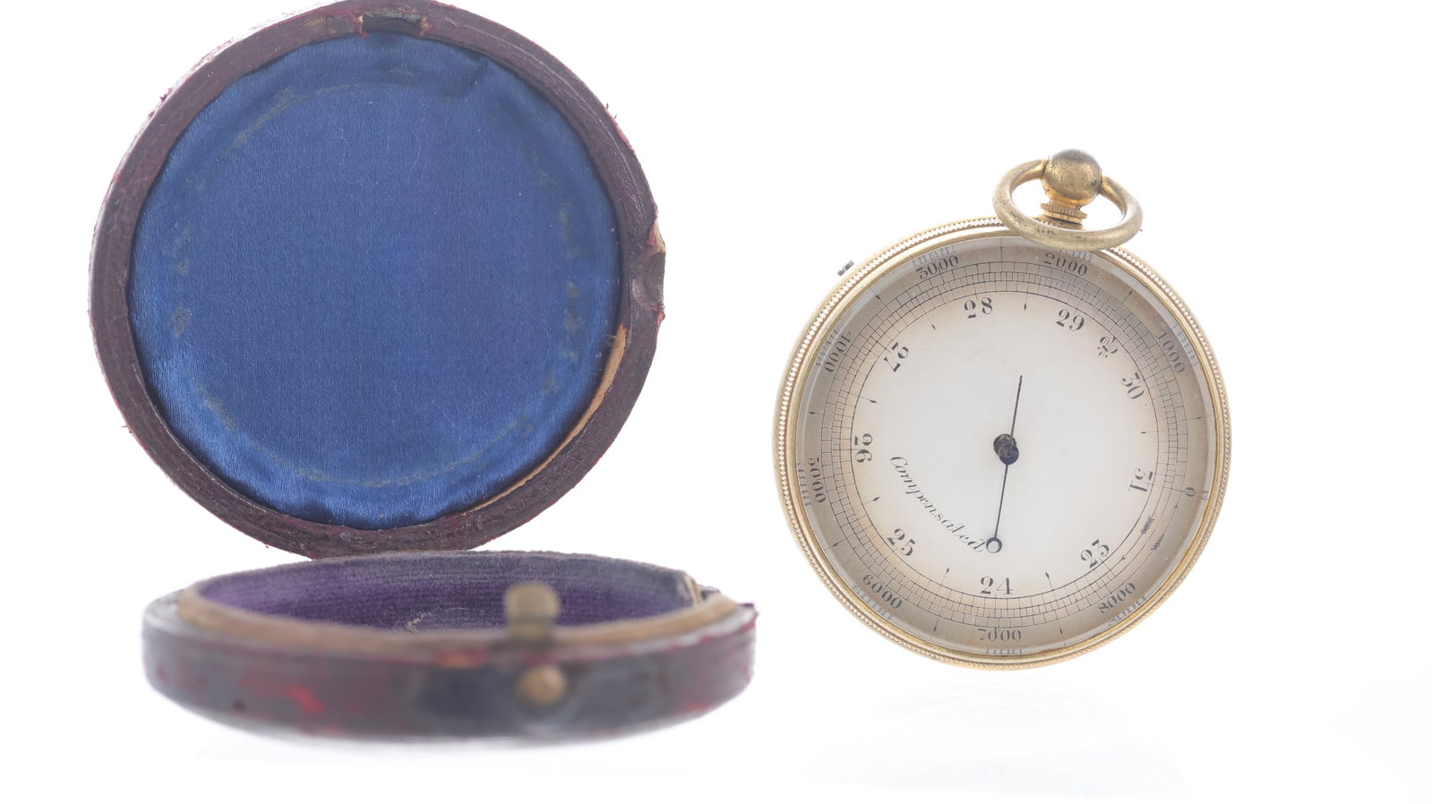 *To Be Sold Without Reserve* Vintage Pocket Aneroid Barometer & Altimeter (1 of 2)