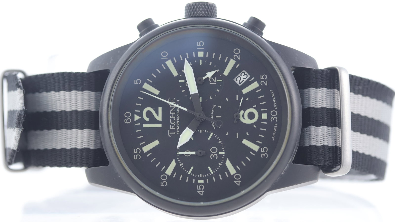 *To Be Sold Without Reserve* Techne Mecaquartz Chronograph: *To Be Sold Without Reserve* Techne Mecaquartz Chronograph, 42mm case, currently running.