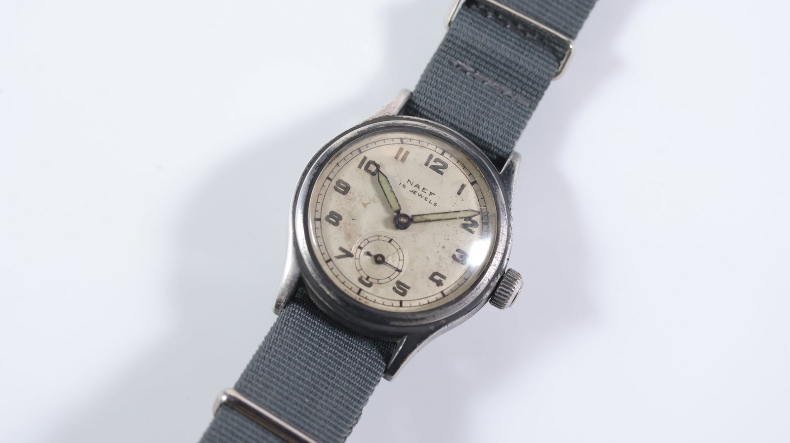 Vintage NAEF Military Style Wristwatch Manual Wind Circa 1940's (1 of 2)