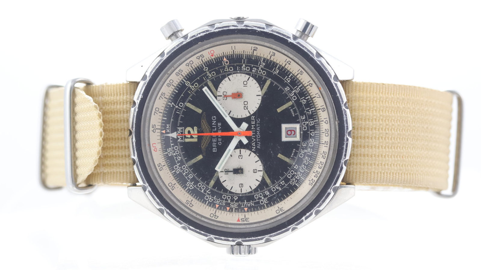 Rare Breitling Navitimer Chronomatic Iraqi Air Force Ref 1806 Circa 1970's (1 of 5)