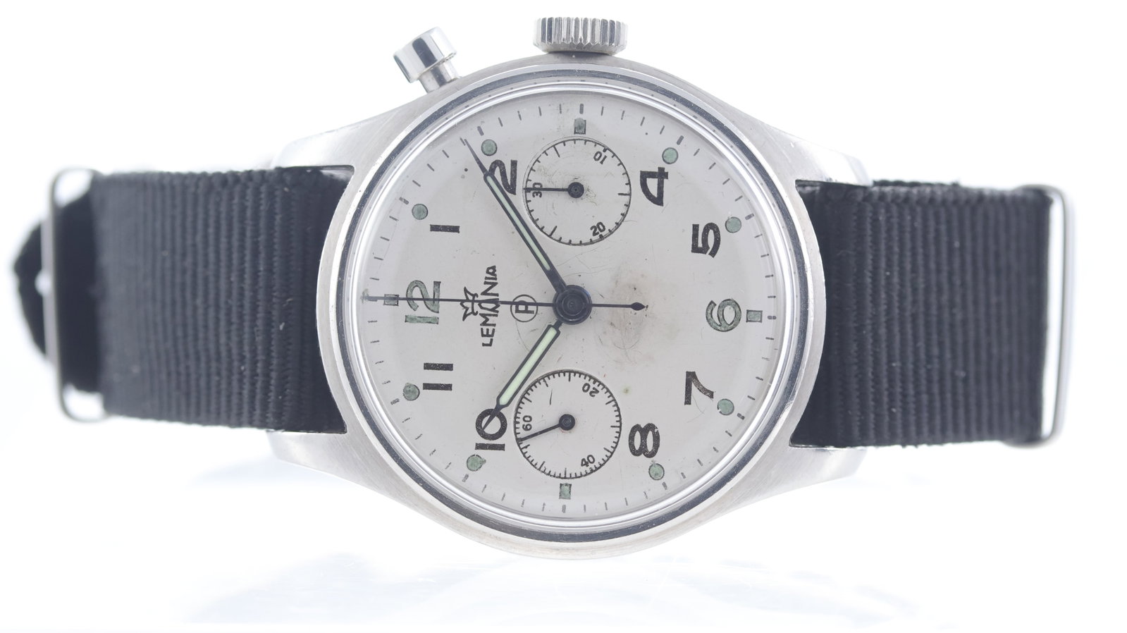 Vintage Lemania Royal Navy HS9 Series 1 Monopusher Chronograph (1 of 5)