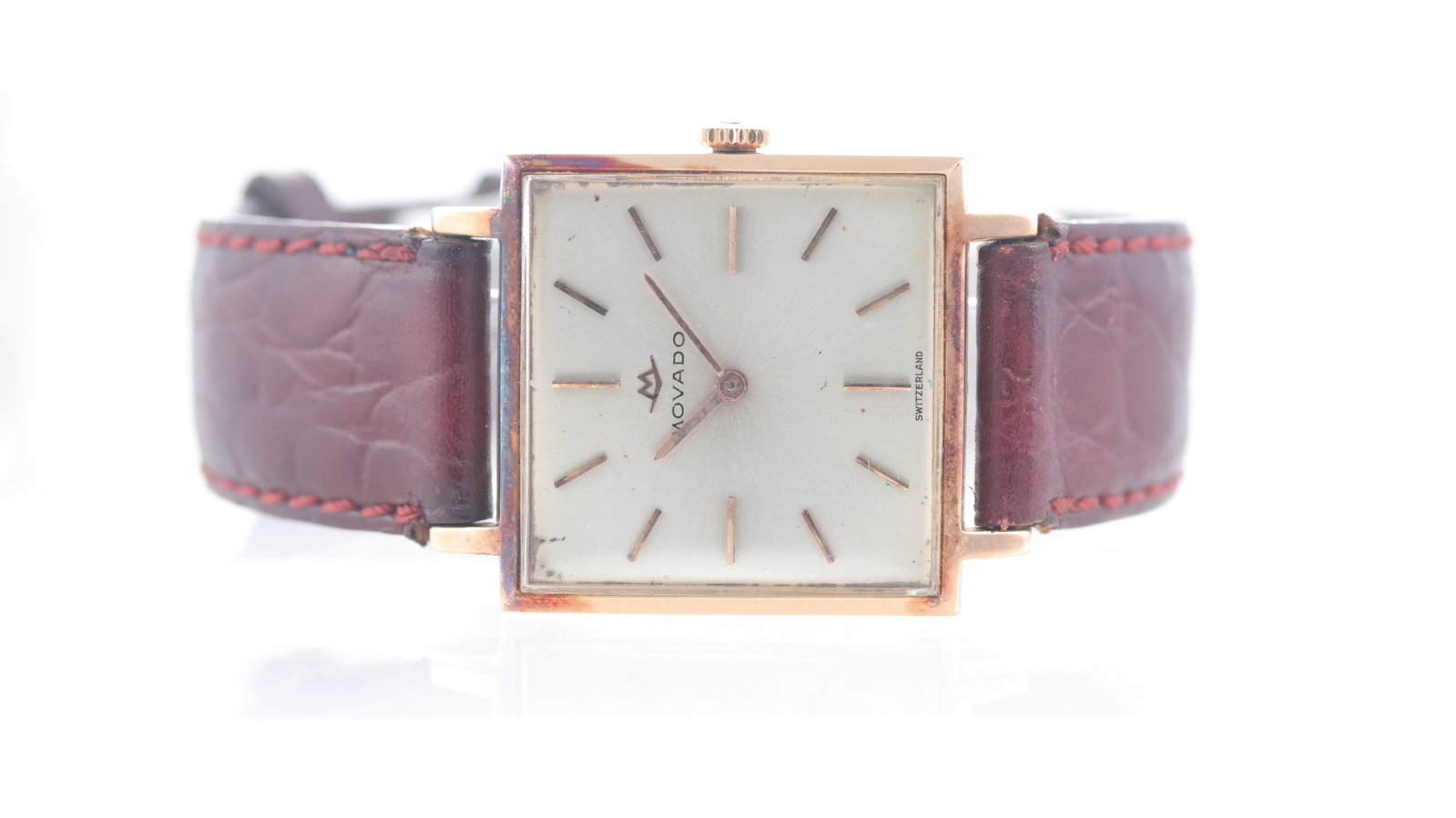 Vintage Movado Dress Watch Manual Wind 18ct Rose Gold Ref 221 (1 of 5)