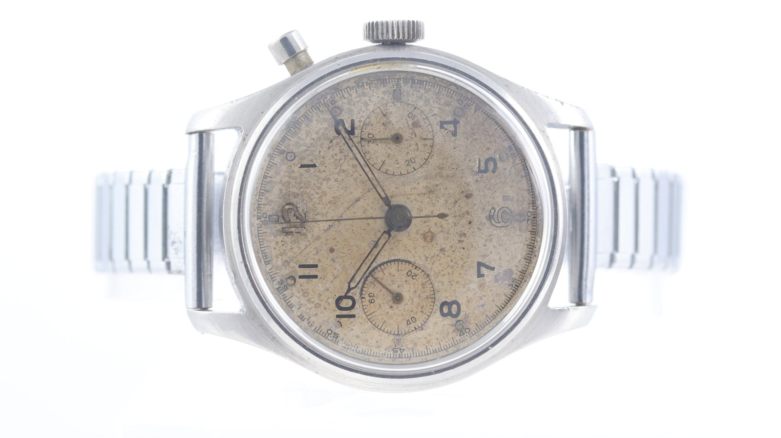 Rare Vintage Lemania Military HS9 Circa 1940's with Dam Buster Topographic Images (1 of 8)