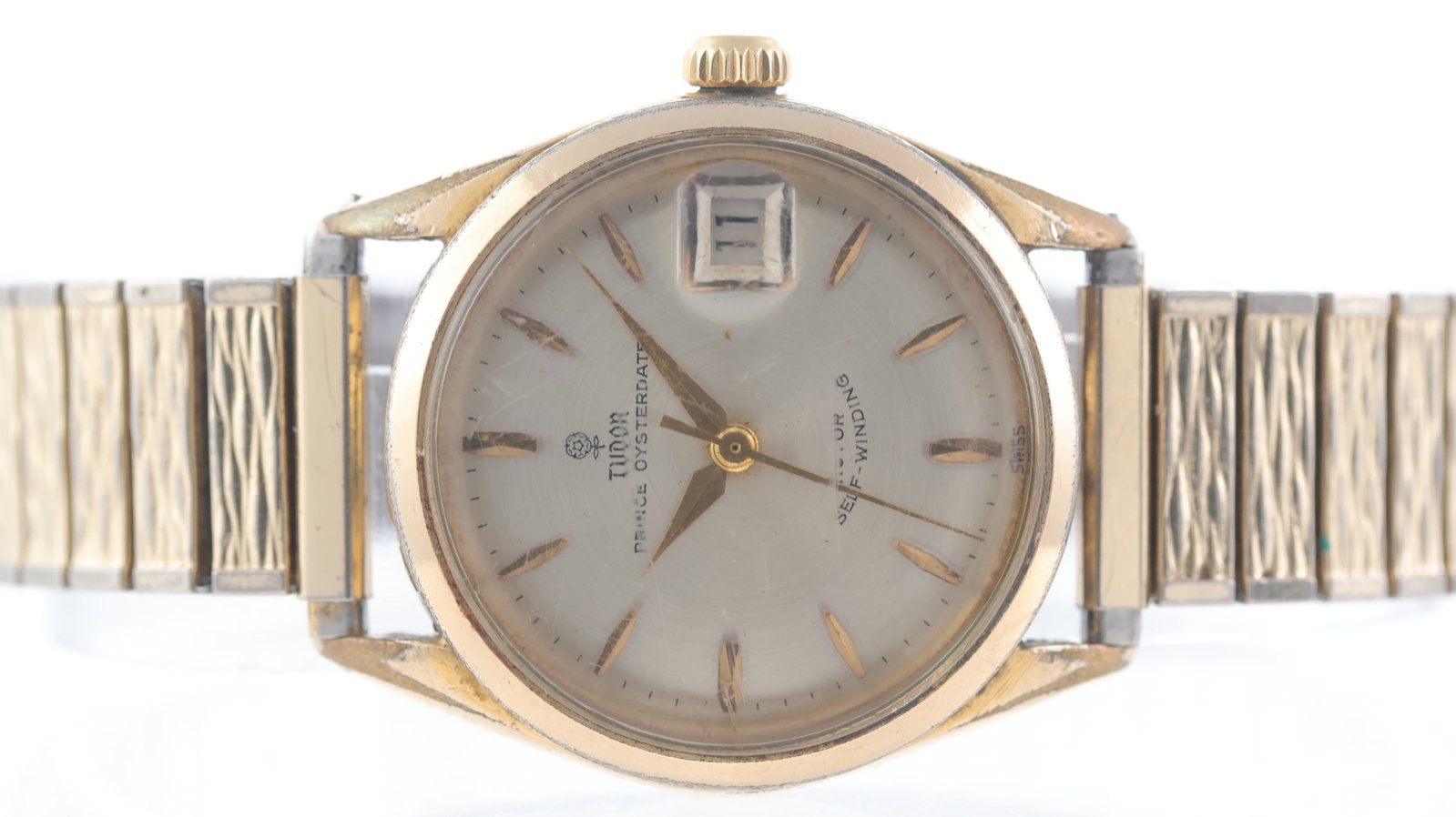 Vintage Tudor Prince Oysterdate Automatic Ref 7966 Circa 1960's: Brand: TudorModel Name: Prince OysterdateReference: 7966Movement type: AutomaticMovement features: *Replacement Rotor*Year: Circa 1960'sDial shape: CircularDial colour: SilverDial features: Faceted ba