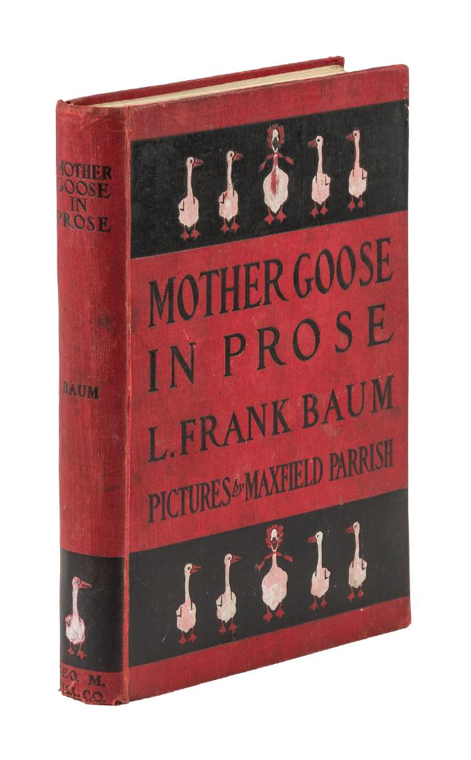 Mother Goose in Prose Maxfield Parrish 1901: Heading: Author: Baum, L. Frank Title: Mother Goose in Prose Place Published: Chicago Publisher:Geo. M. Hill Co. Date Published: [1901] Description: 265 pp. Illustrated wit