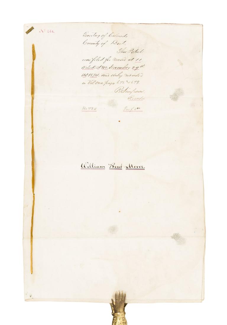 Land grant to Colorado half-breed (1 of 3)