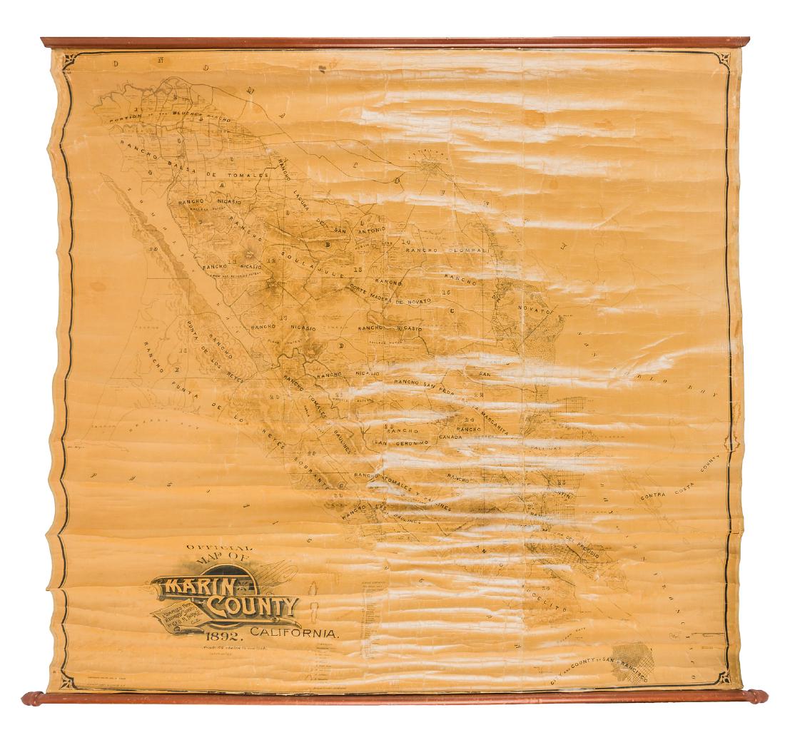 Wall map of Marin County 1892 (1 of 10)