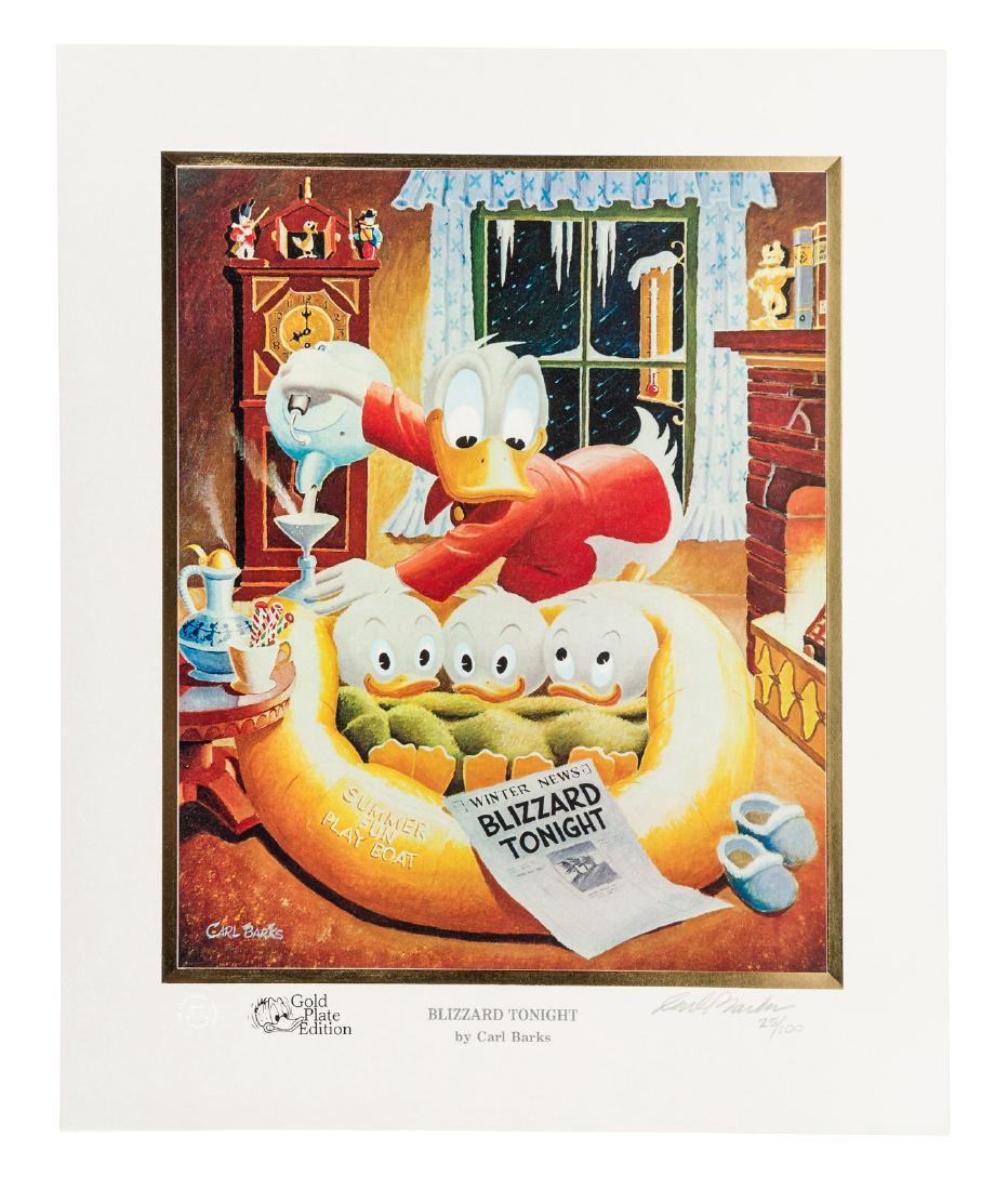 Carl Barks Donald Duck lithograph Blizzard Tonight (1 of 3)