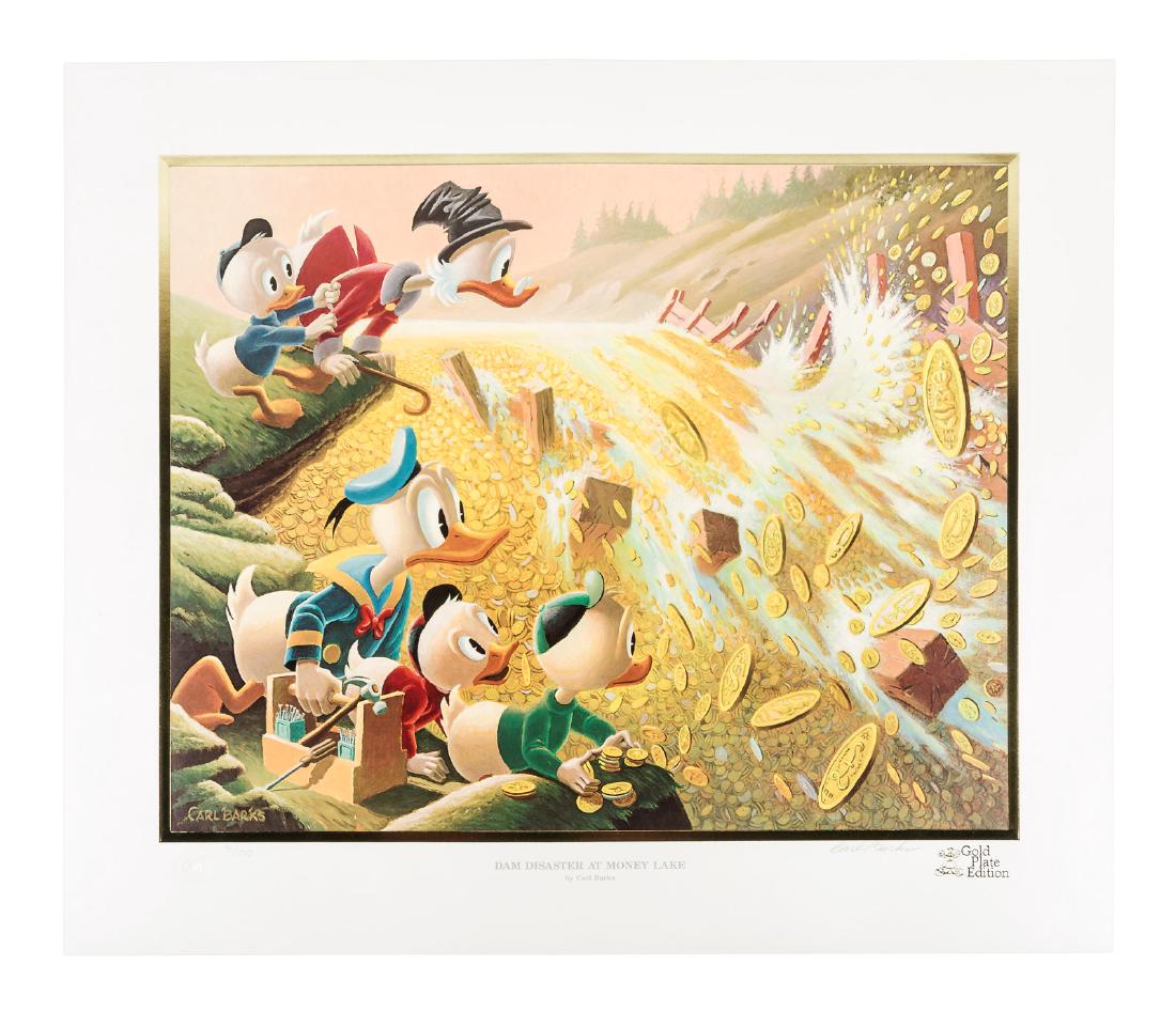 Carl Barks Donald Duck lithograph Dam Disaster at Money (1 of 8)