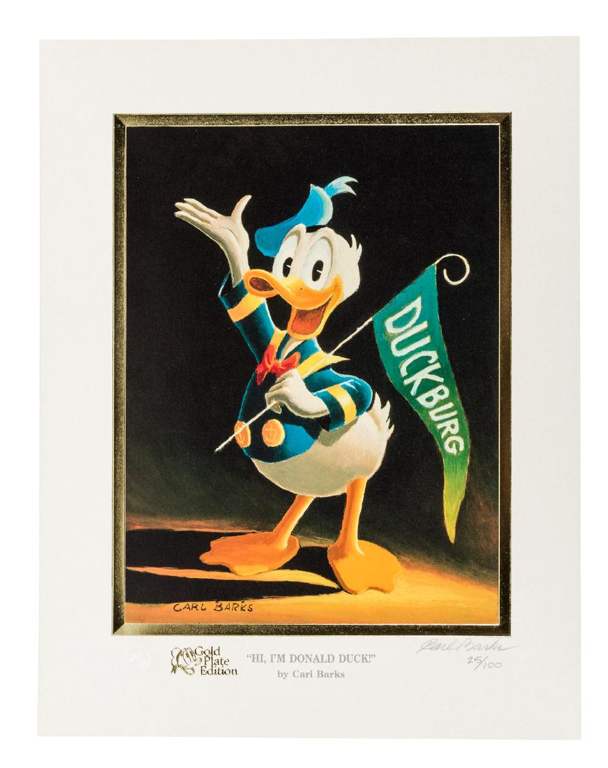 Carl Barks lithograph Hi I'm Donald Duck (1 of 2)
