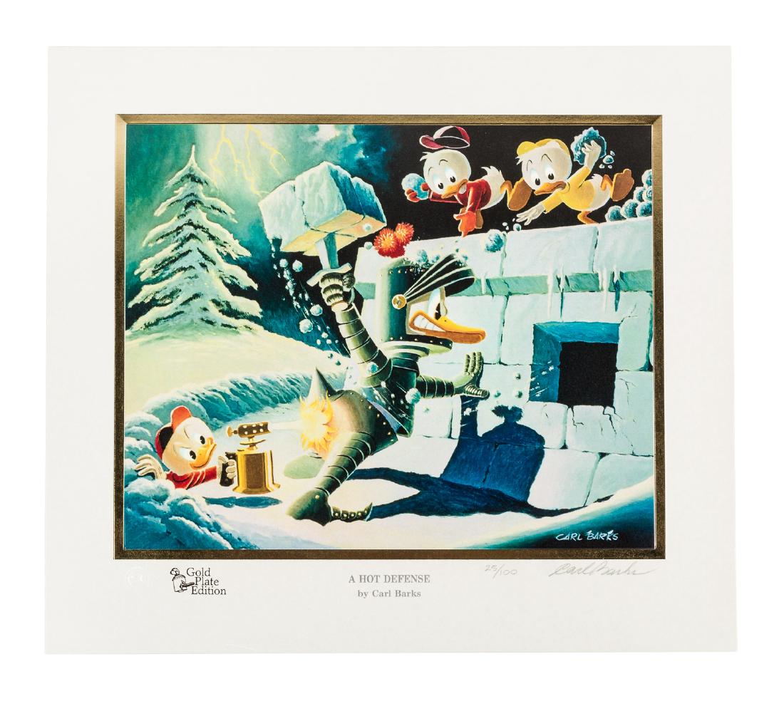 Carl Barks Donald Duck lithograph A Hot Defense (1 of 4)