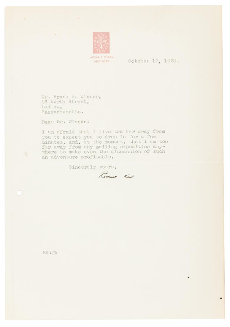 Letter from illustrator Rockwell Kent (1 of 1)