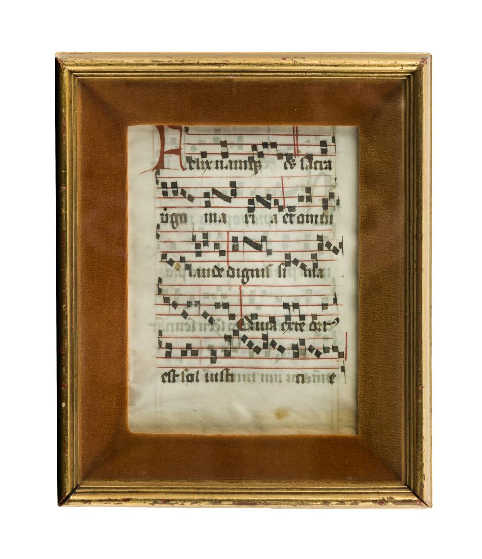 Pair of antiphonal leaves on vellum (1 of 2)