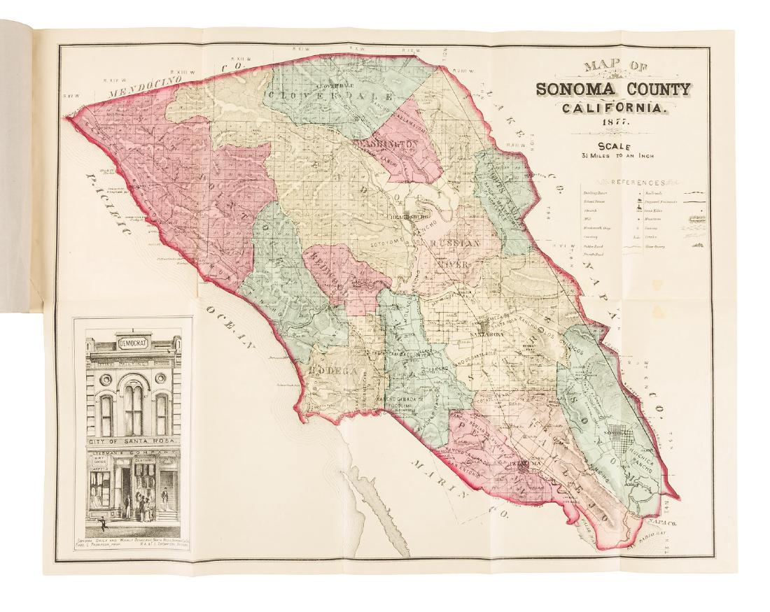 Thompson's Sketch of Sonoma County 1877 with map: Heading: (California - Sonoma County) Author: Thompson, Robert A. Title: Historical and Descriptive Sketch of Sonoma County, California Place Published: Philadelphia Publisher:L.H. Everts & Co. D