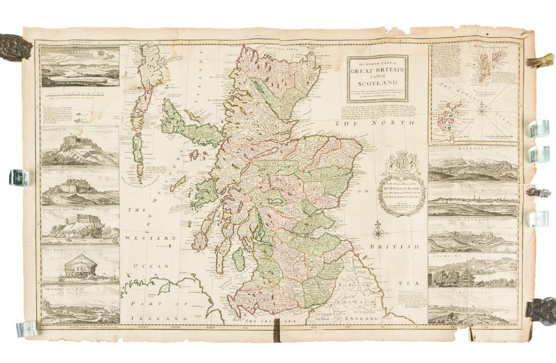 Moll maps of England and Scotland: Heading: Author: Moll, Herman Title: Two maps, of the northern and southern parts of Great Britain Place Published: London Publisher: Date Published: 1710-1714 Description: