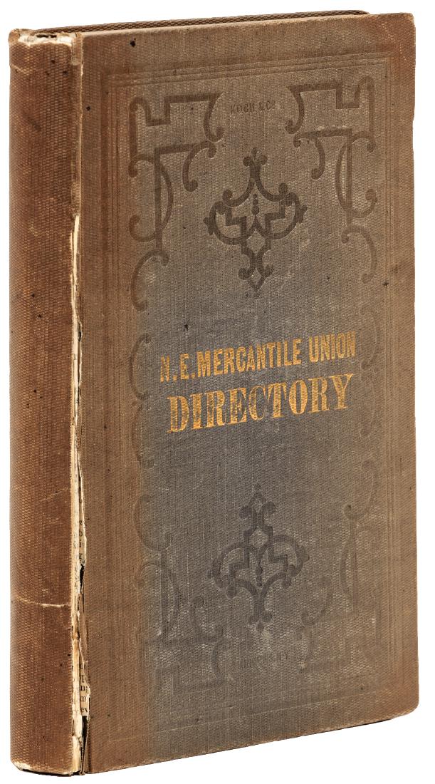 New England Mercantile Union Directory 1849: Heading: (New England) Author: Title: The New-England Mercantile Union Business Directory, Six Parts in One. Containing a New Map of New-England, an Almanac for 1849, a Memorandum for Every Day in the