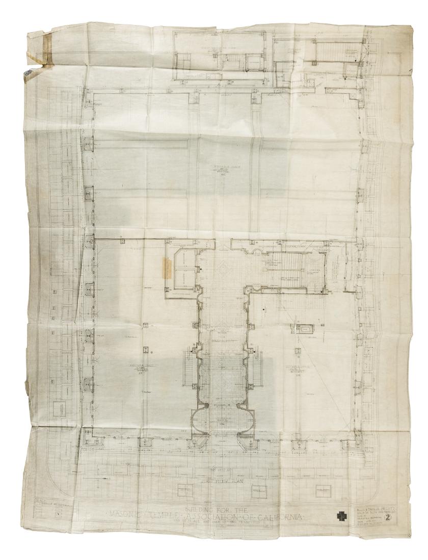Architectural plans for S.F. Masonic Temple 1911 (1 of 4)
