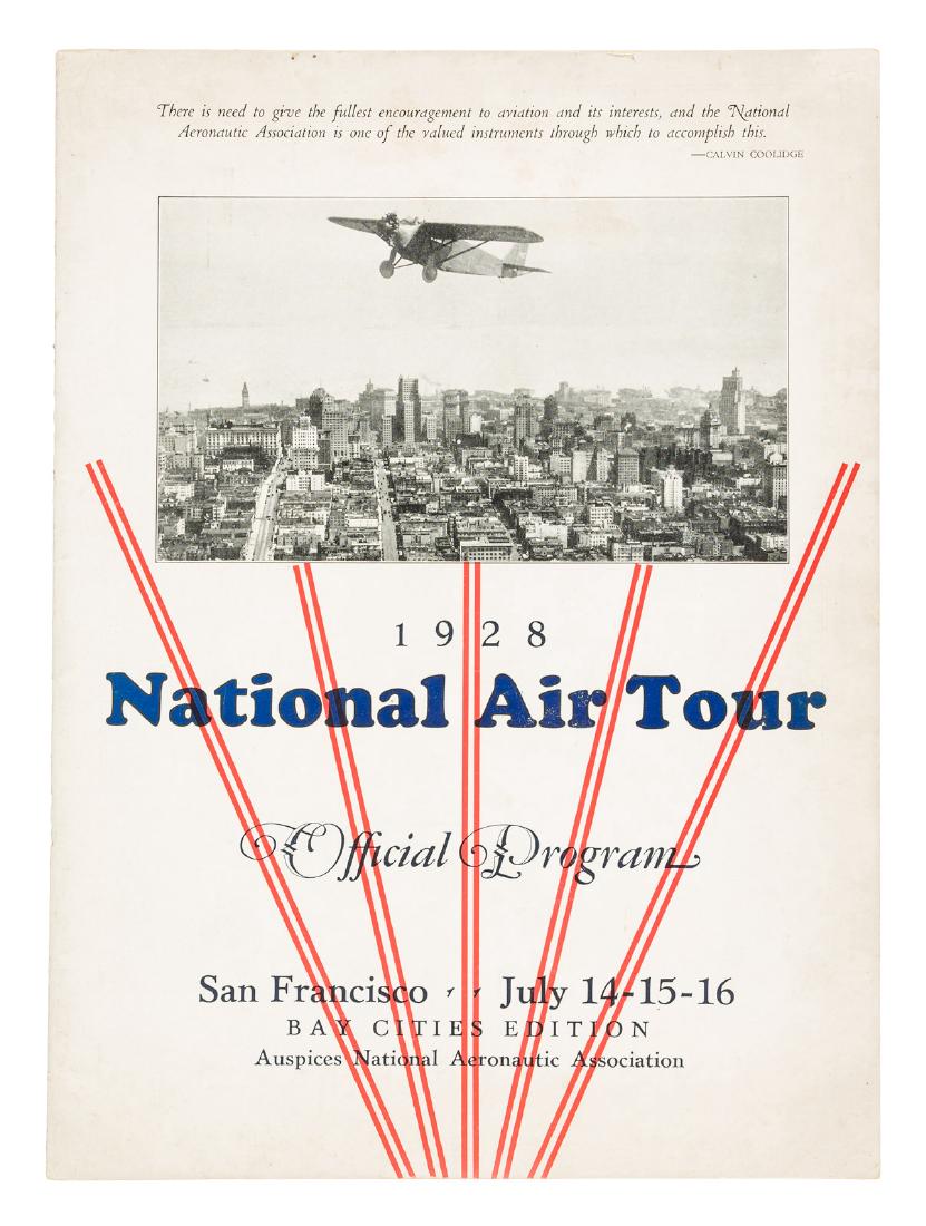 Scarce program for 1928 National Air Tour (1 of 6)