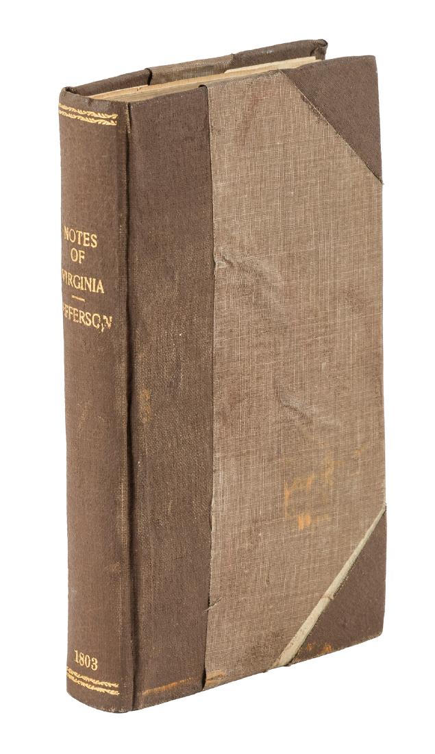 Jefferson's Notes on the State of Virginia 1803 (1 of 1)