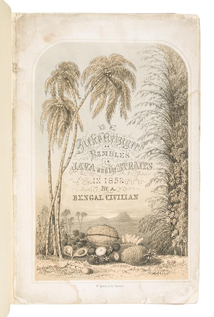 Kinloch, Rambles in Java and the Straits, 1853: Heading: Author: A Bengal Civilian [Kinloch, Charles Walter] Title: De Zieke Reiziger; Rambles in Java and the Straits. In 1852. Place Published: London Publisher:Simpkin, Marshall and Co. Date