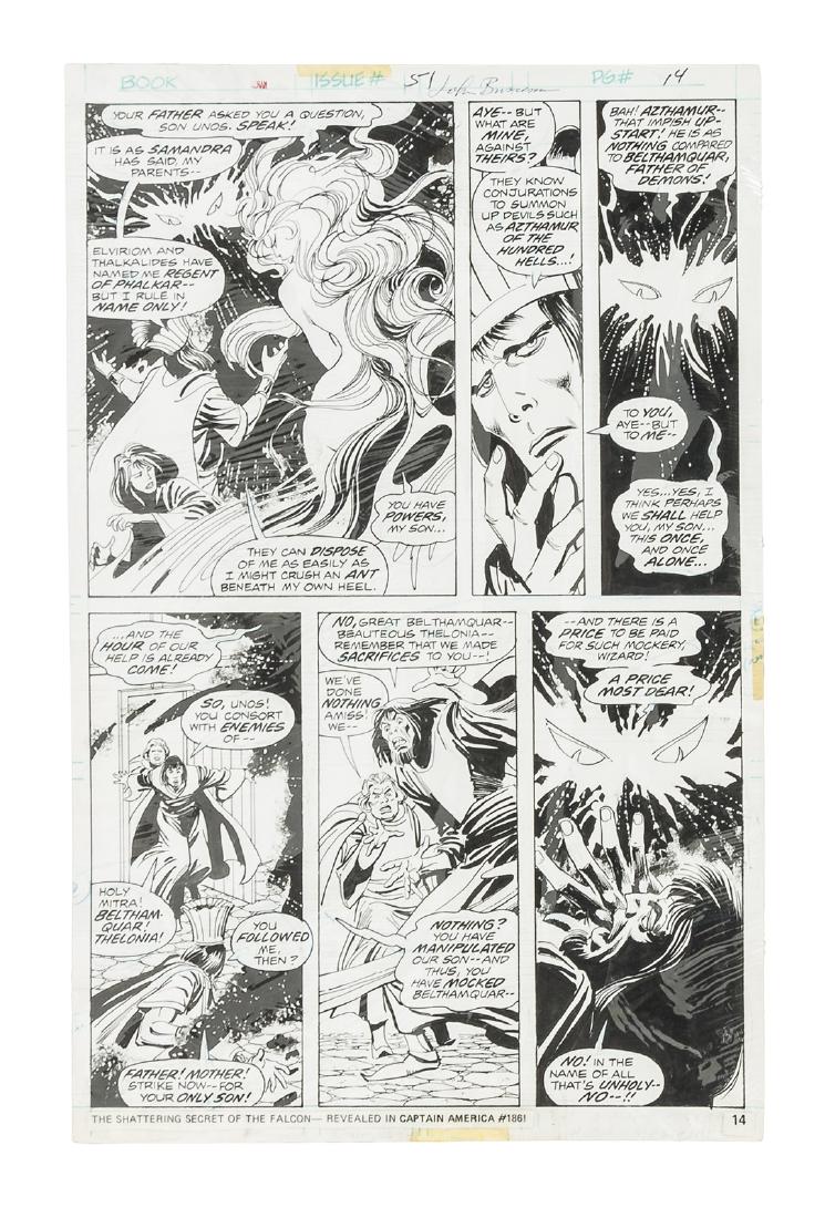 Page of original artwork by John Buscema for Conan, (1 of 2)