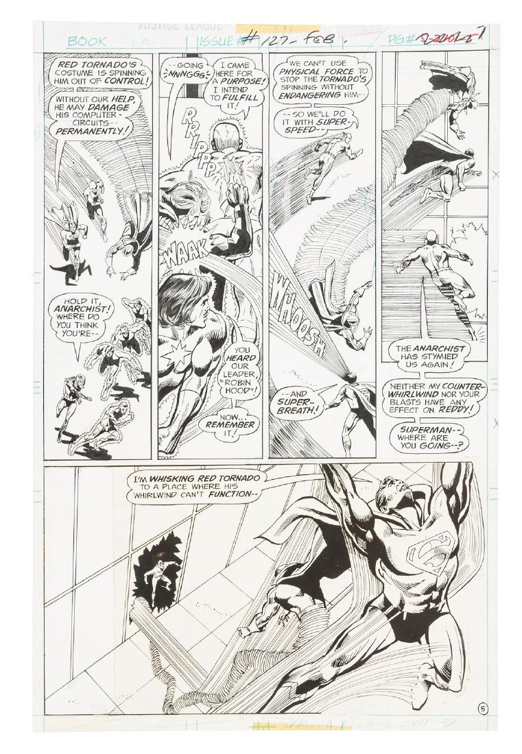 Page of original art for Justice League No. 127: Heading: (Comic Art) Author: Dillin, Dick and Frank McLaughlin Title: Page of original art for Justice League No. 127 Place Published: [New York] Publisher:[D.C. Comics] Date Published: [1976