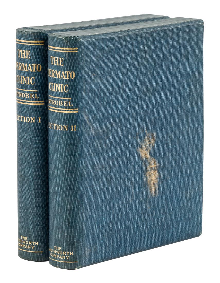 Stereoviews of skin diseases: Heading: (Medical) Author: Strobel, Edgar R. Title: Dermato-Clinic Place Published: [Troy, NY] Publisher:[Southworth Company] Date Published: [1914] Description: Two volumes
