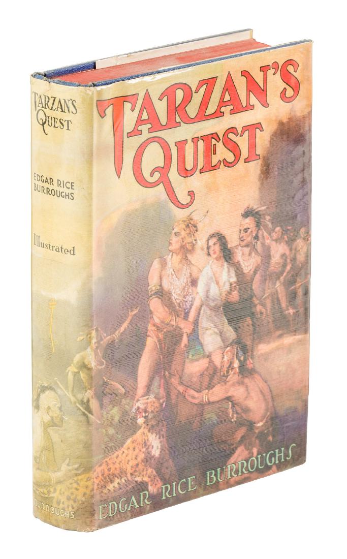 Burroughs Tarzan's Quest w/jacket: Heading: Author: Burroughs, Edgar Rice Title: Tarzan's Quest Place Published: Tarzana, California Publisher:Edgar Rice Burroughs, Inc. Date Published: [1936] Description: I