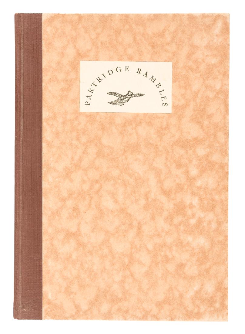 Claflin, Partridge Rambles scarce: Heading: Author: [Claflin, William H.] Title: Partridge Rambles, in Which the Author Sets Forth His Reasons Why He Prefers to Hunt That Noble Bird Without the Use of a Dog. Together with Some Hints to