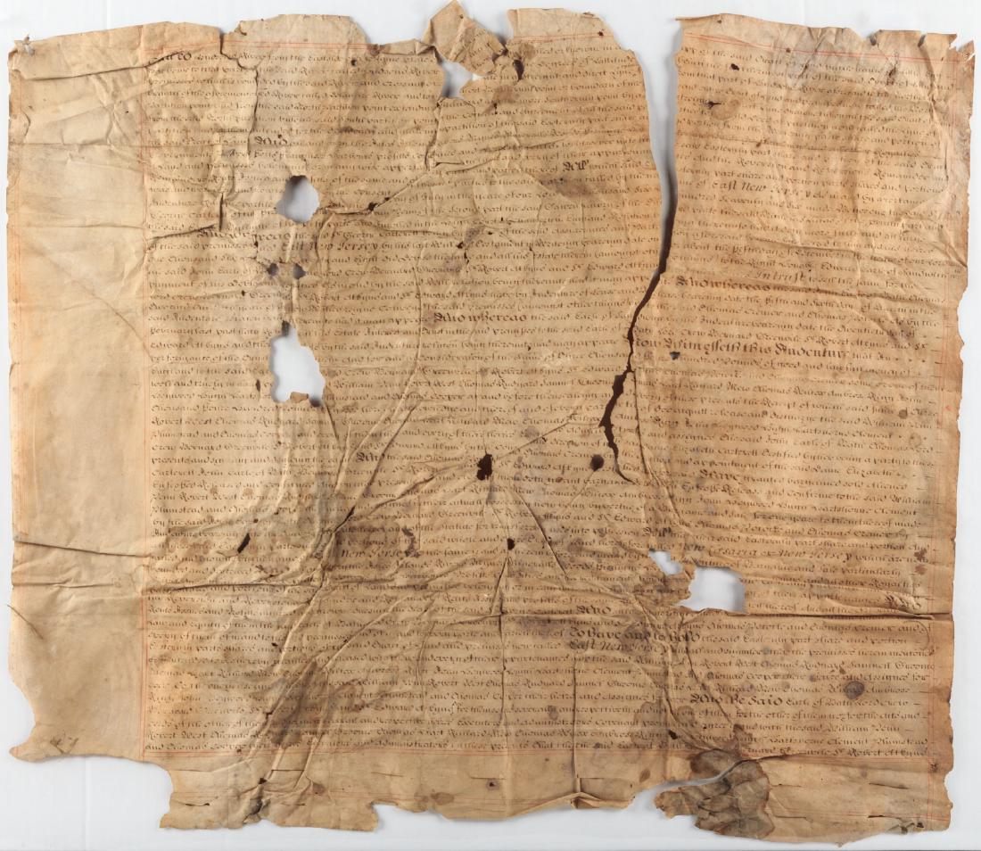 Key document in founding of New Jersey (1 of 9)