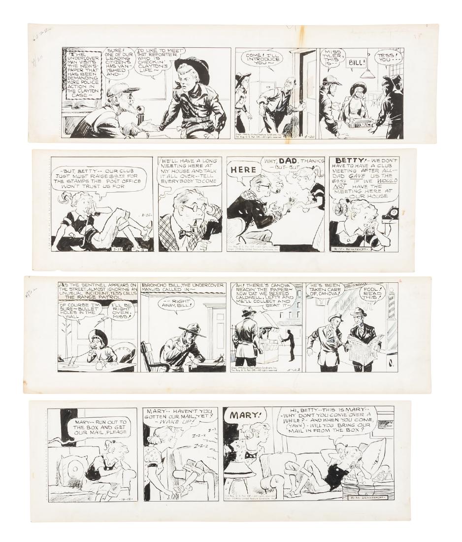 Four strips of original comic art (1 of 1)
