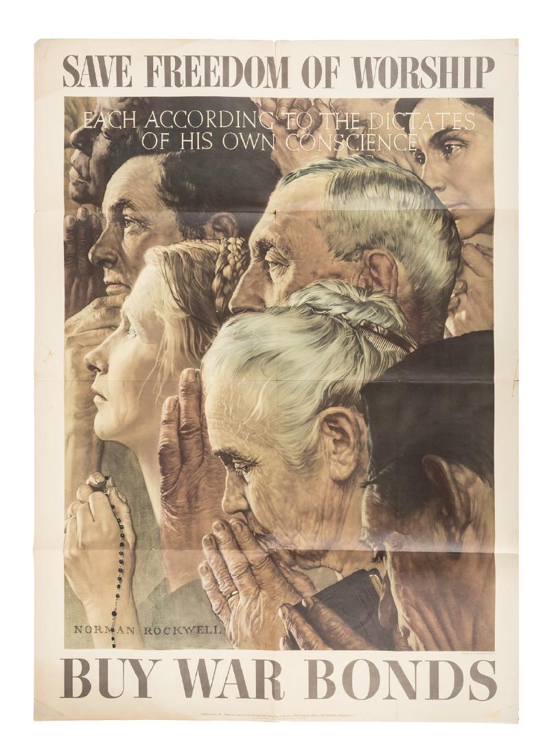 Norman Rockwell's Four Freedoms posters: Heading: Author: Rockwell, Norman Title: "Four Freedoms" series of four color posters from paintings by Norman Rockwell Place Published: Washington, DC Publisher:Government Printing Office for the Off
