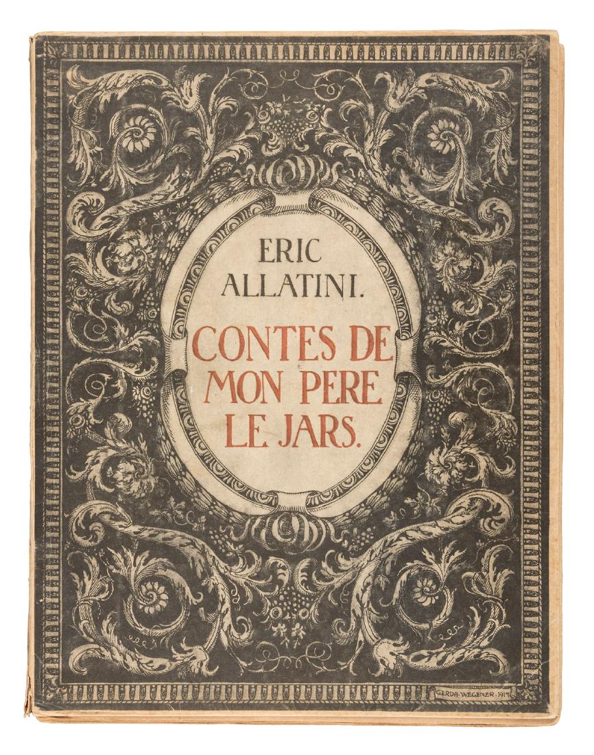 12 color plates by Gerda Wegener: Heading: (Wegener, Gerda, illustrator) Author: Allatini, Eric Title: Contes de Mon Père le Jars Place Published: Paris Publisher:L'Edition Française Illustrée Date Published: [1919] Des