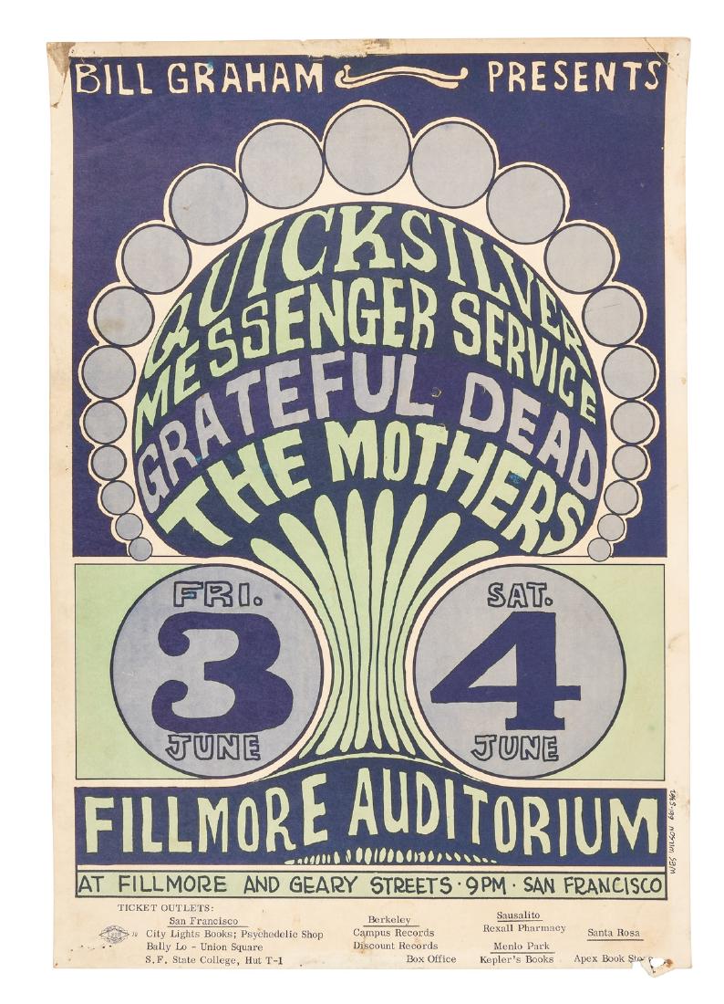 Quicksilver Messenger Service, Grateful Dead at the: Heading: (Bill Graham) Author: Wilson, Wes Title: Quicksilver Messenger Service, Grateful Dead, The Mothers at the Fillmore - June 3-4, 1966 Place Published: San Francisco Publisher: Date Publish