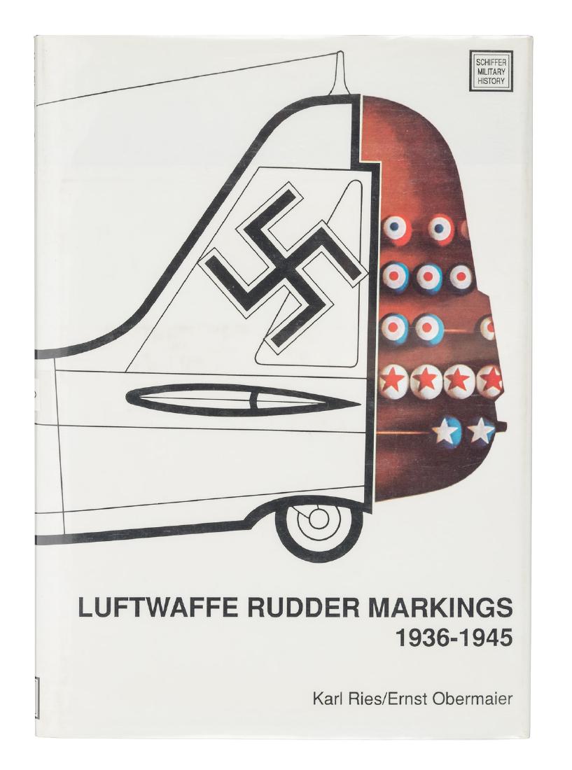 Luftwaffe Rudder Markings signed by 7 pilots (1 of 2)