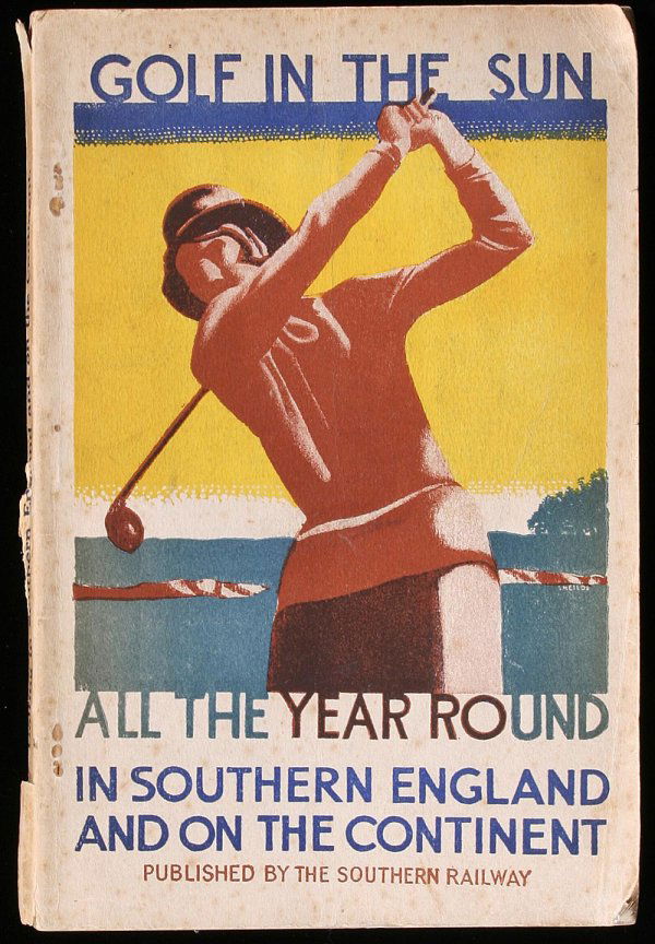 Golfing in Southern England and on the Continent: Author: Browning, Robert H.K., editor Description: 168 pp. Introduction by Robert Browning. Illustrated from photographs throughout, plus ads; map. 8x5¼, color pictorial wrappers. 11th Edition. Joe M