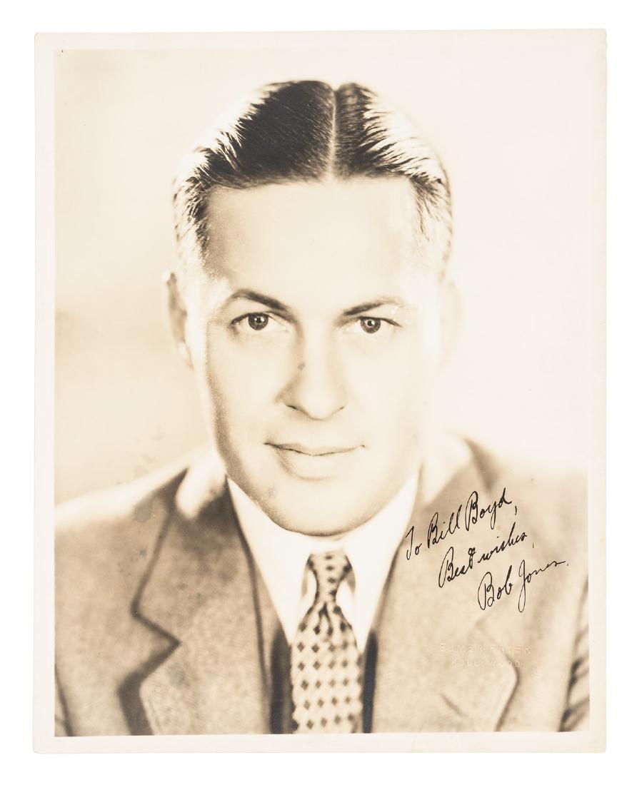 Inscribed photograph of Bobby Jones: Heading: (Jones, Bobby [Robert T. Jones, Jr.]) Author: Title: Portrait photograph of Bobby Jones, inscribed to Bill Boyd Place Published: Hollywood, California Publisher:Elmer Fryer Date Publish