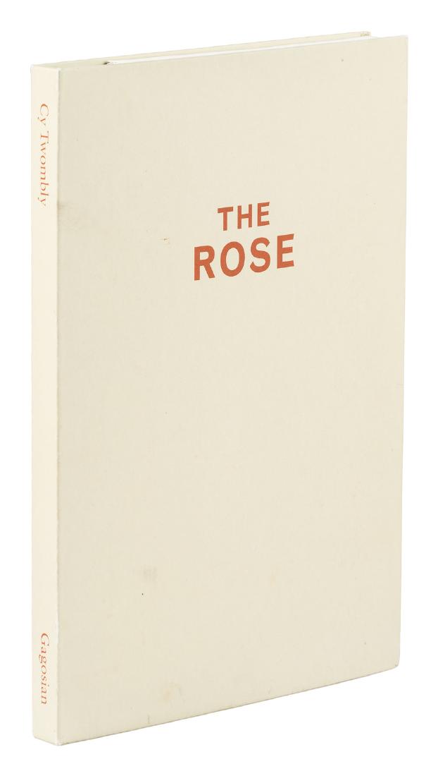 Color plates by Cy Twombly: Heading: Author: Twombly, Cy Title: The Rose Place Published: London Publisher:Gagosian Gallery Date Published: 2009 Description: 16 pp. string-bound booklet, 5 color foldi