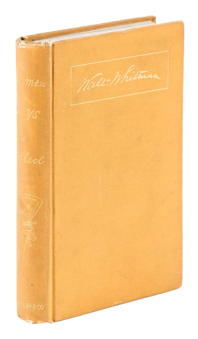 Walt Whitman Specimen Days & Collect 1st ed. (1 of 1)