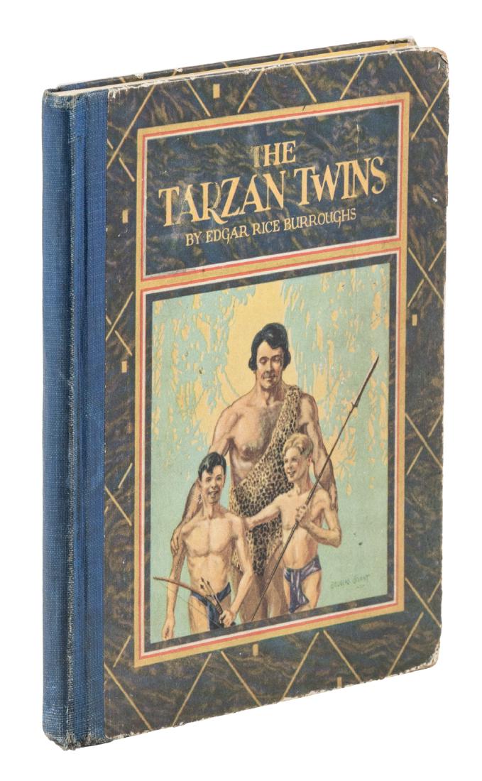 The Tarzan Twins Volland Edition: Heading: Author: Burroughs, Edgar Rice Title: The Tarzan Twins Place Published: Joliet, IL Publisher:P. F. Volland Date Published: [1927] Description: Illustrated in color