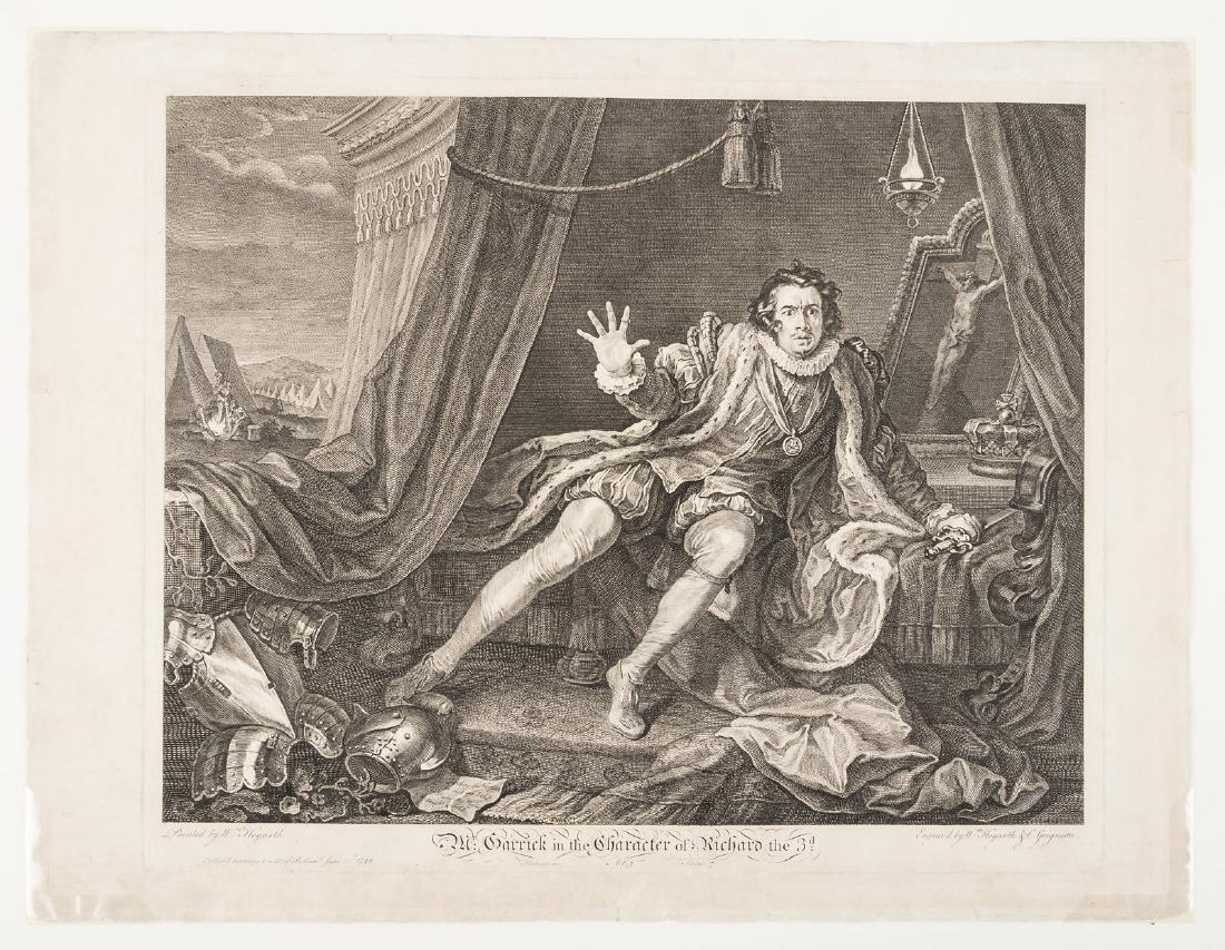 William Hogarth engraving of Mr. Garrick as Richard the (1 of 1)